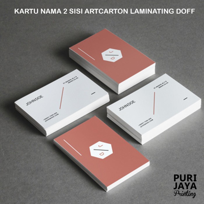 

Kartu Nama / Namecard Cetak 2 Sisi Laminating Doff Star Seller