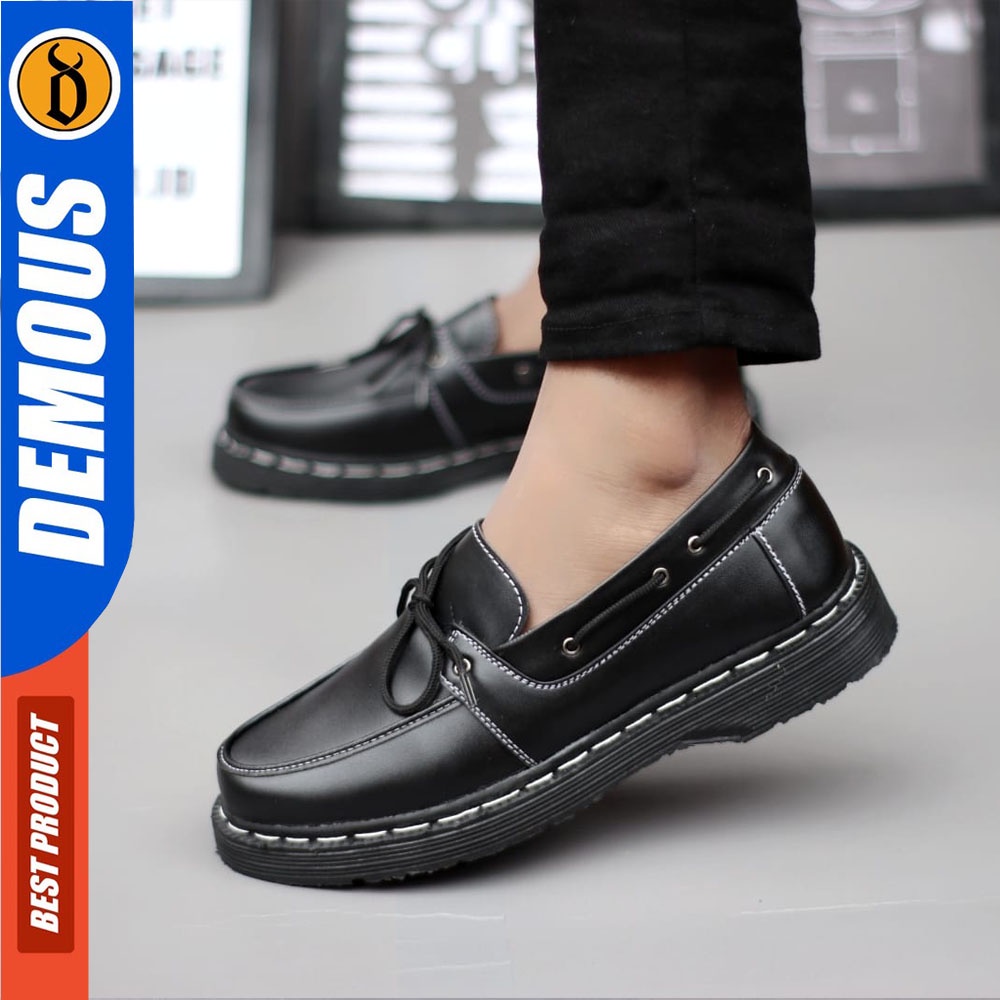 DEMOUS Malmsteen - Sepatu Formal Pantofel Docmart Low Boots Kerja Pria