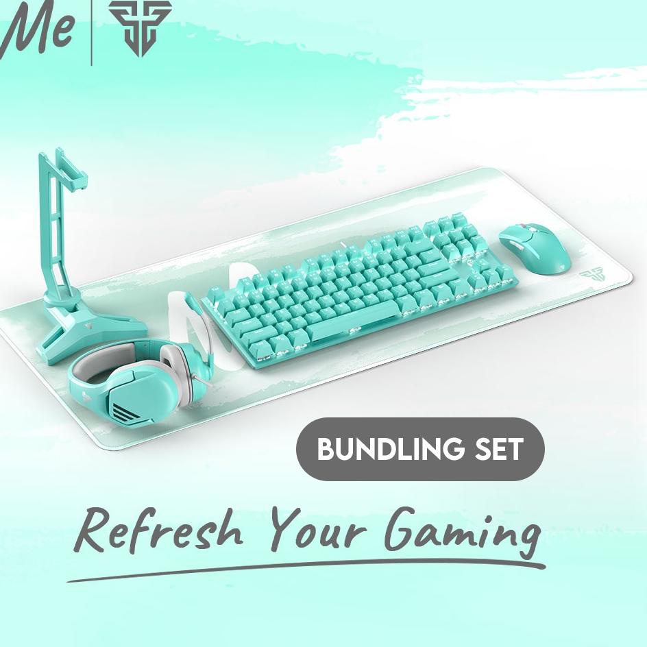 Dijual MurahFantech MINT EDITION Bundling Set Mouse Wireless Keyboard Headset Gaming▼