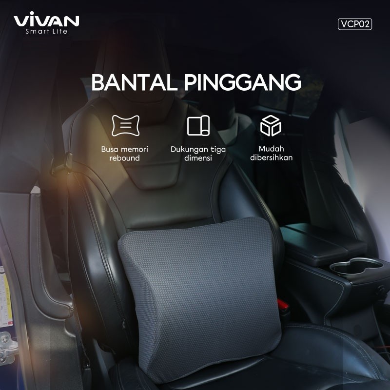 VIVAN VCP02 Bantal Mobil Senderan Punggung Memory Foam Car Headrest