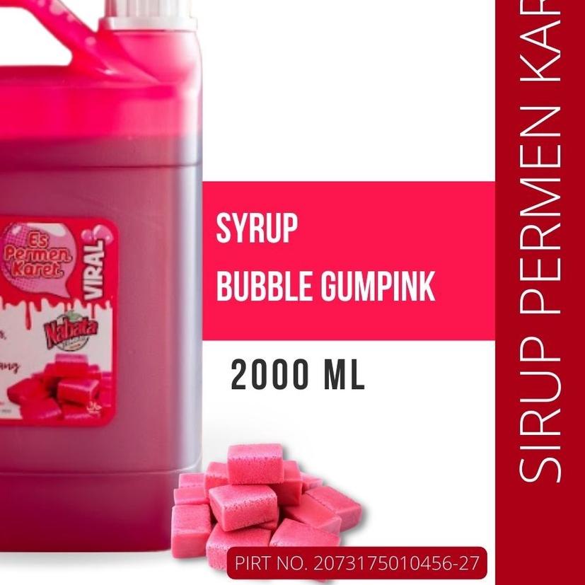 

♣ Sirup Permen Karet Viral Surabaya 2 liter / Bubble Gum Pink Syrup 2000 ml ♨