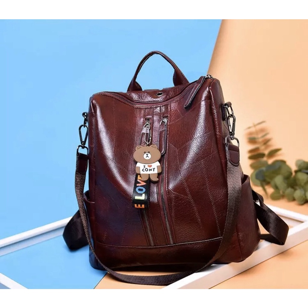 Ransel Kulit Korea Wanita Terbaru Tas Ransel Laptop Perempuan Tas Bepergian Untuk Dewasa Ransel Wani