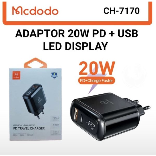 Adaptor Charger Mcdodo CH-7170 20W Support