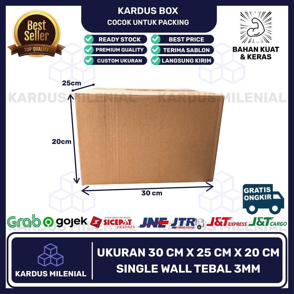 

Kardus box karton packing 30x25x20