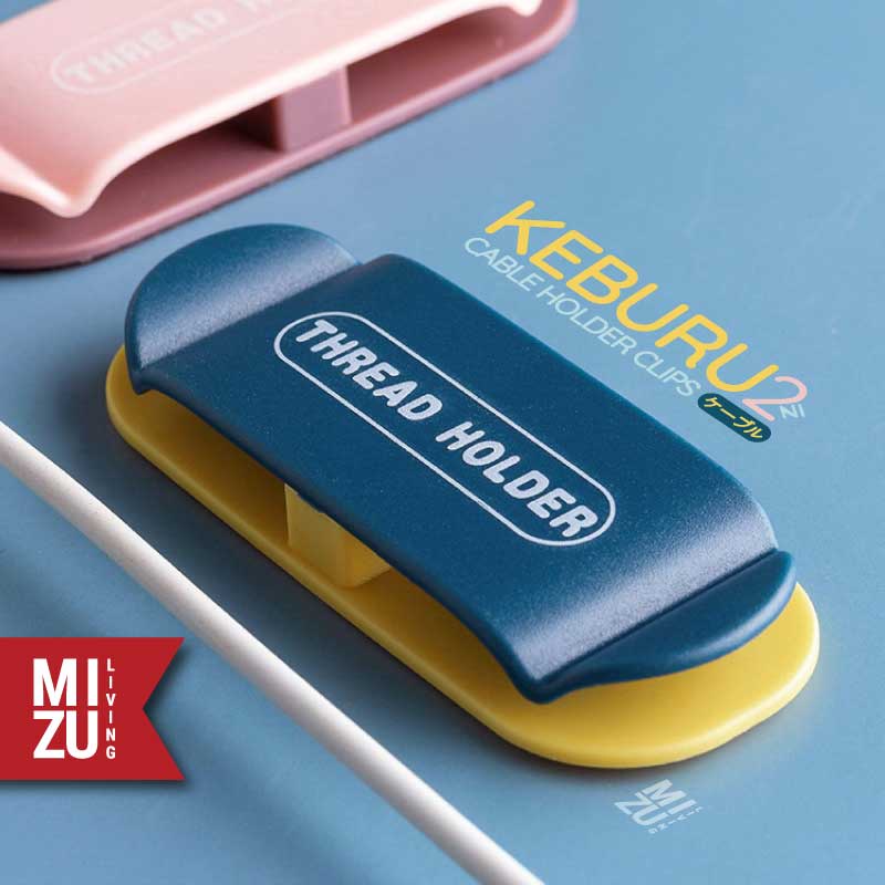MIZU KEBURU-NI Cable Holder Clips Self Adhesive Cord Holder Cable Organizer Clips Klip Kabel Tempel