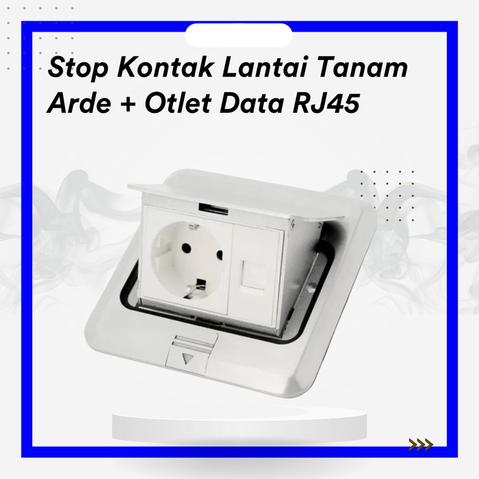"""] Stop Kontak Lantai Tanam Arde + Otlet Data RJ45