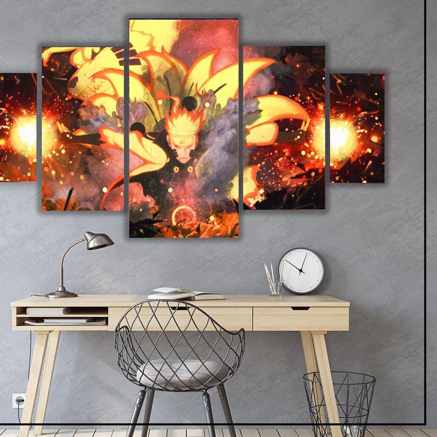 ➸ BARYON Hiasan Dinding NARUTO BARYON MODE 1 Set Hiasan Dinding  Kayu  Kamar Tidur Anime 5pcs ⅍