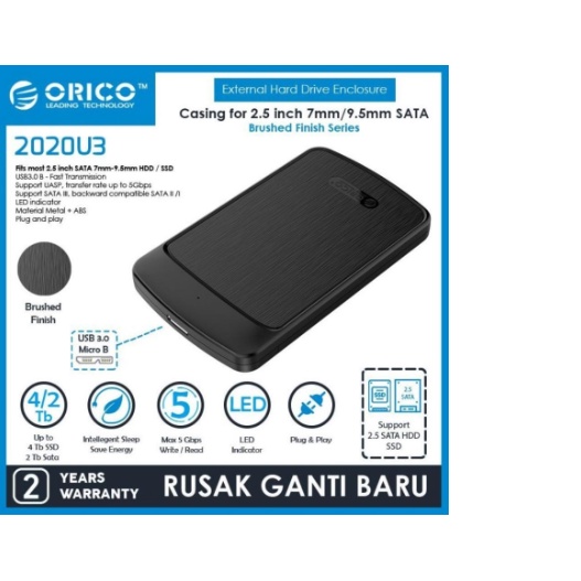 ORICO HDD SSD Enclosure 2.5 Inch USB 3.0 - 2020U3