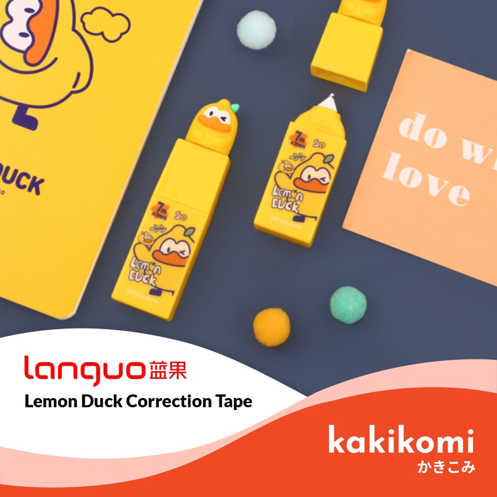 

Pita Koreksi Languo Lemon Duck Series 7m x 7mm Correction Tape Stipo Tipe Ex Tip X Tipex