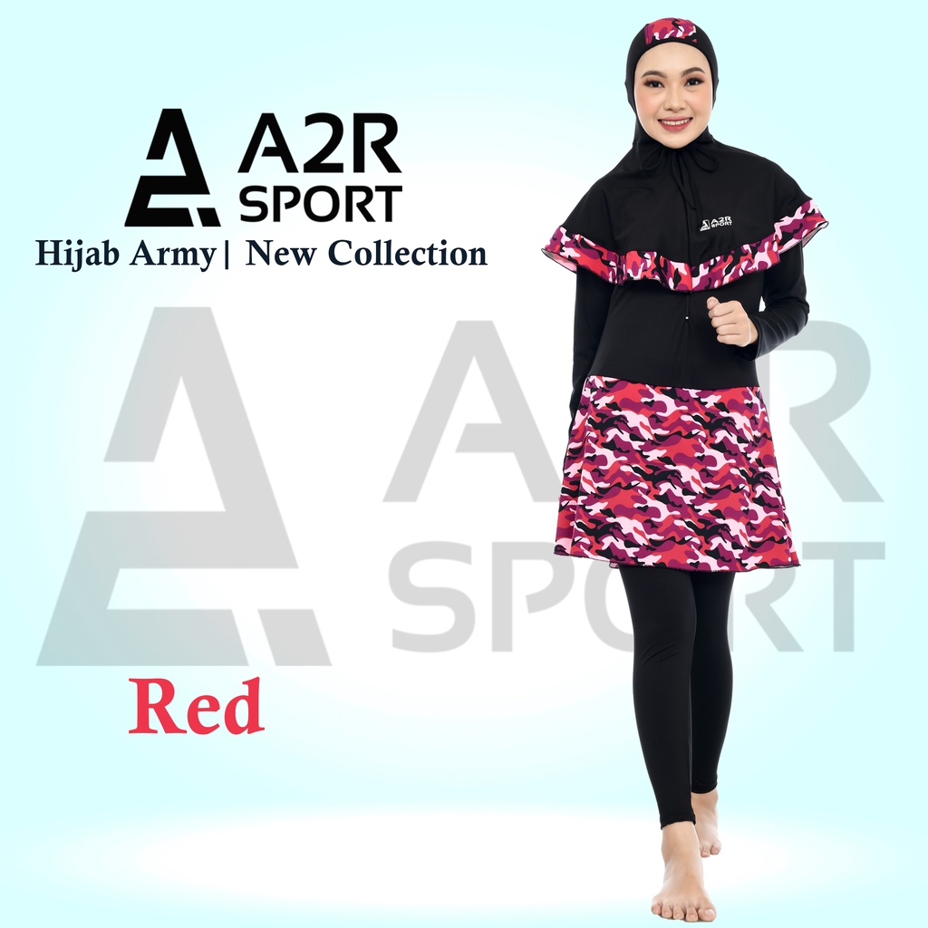 A2R Sport - Muslim dewasa motif Army Baju renang wanita