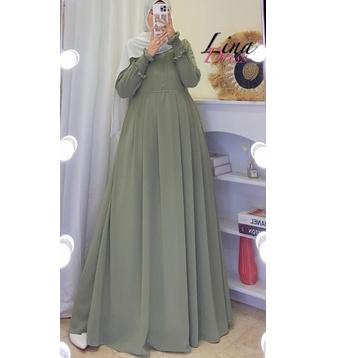 Star Seller.! GAMIS POLOS LINA DRESS BAHAN CERUTY BEBYDOLL BY FAJAR COLL Ⓜmle【