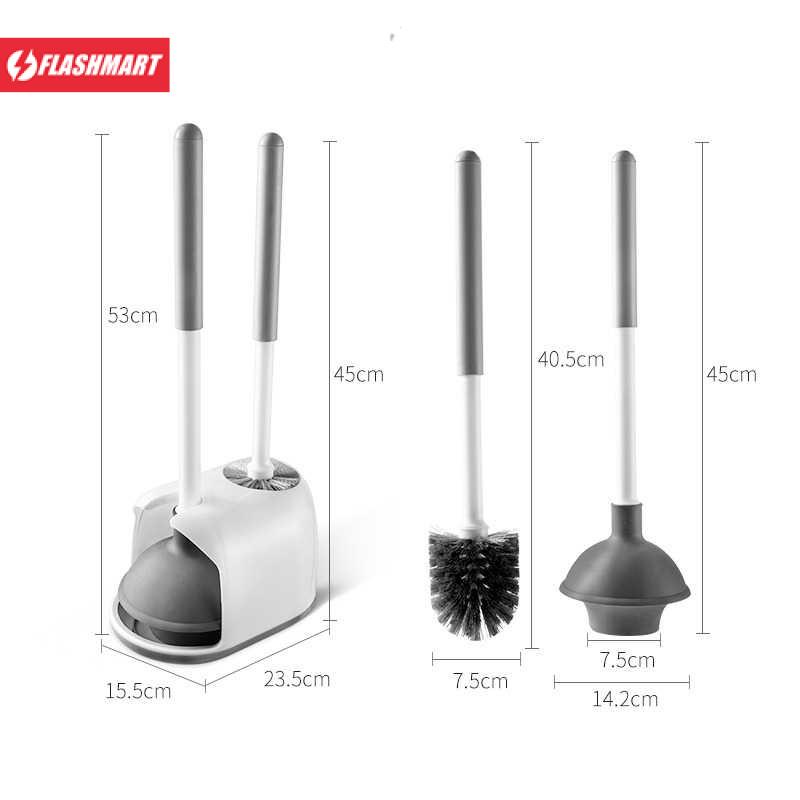 Flashmart Sikat Toilet Brush And Plunger Combo With Holder - FX-04