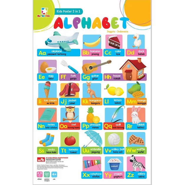 

Opredo Kids Poster 2 In 1 - Alphabet & Numbers