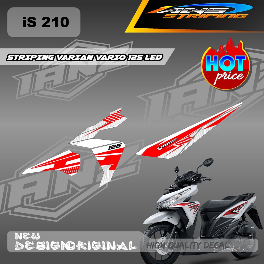 DECAL VARIO 125 LED VARIAN SIMPEL / STIKER SEMI FULL BODY HONDA VARIO 125 LED / STIKER KERETA VARIO 125 IS210