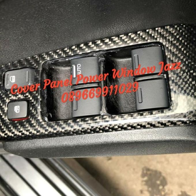 Cover Panel Power Window Carbon Kevlar Honda Jazz Ge8
