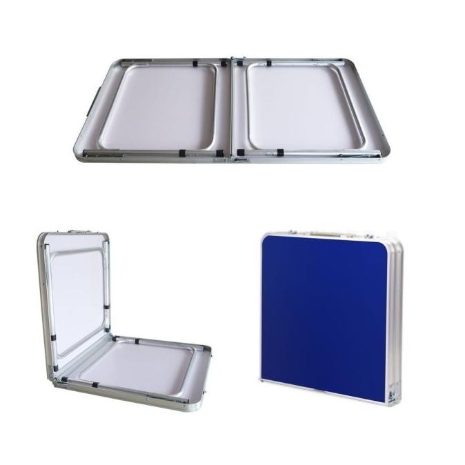 [Dijual] Meja Lipat Koper Hpl Aluminium-Meja Lipat Portable - Kaki Deririsya