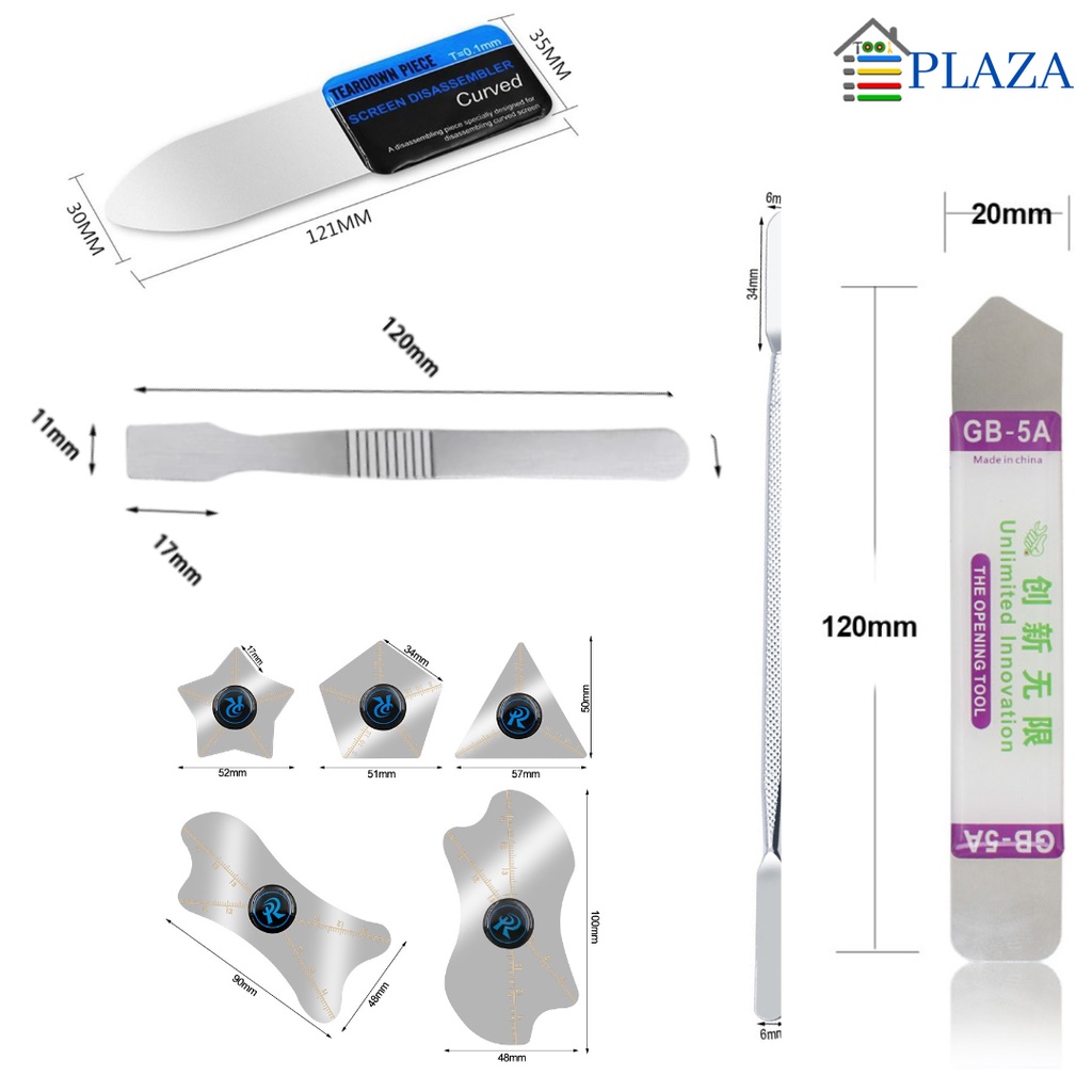 SET REPARASI SMARTPHONE PISAU CONGKEL PEMBUKA SPUDGER STAINLESS SUPER TIPIS