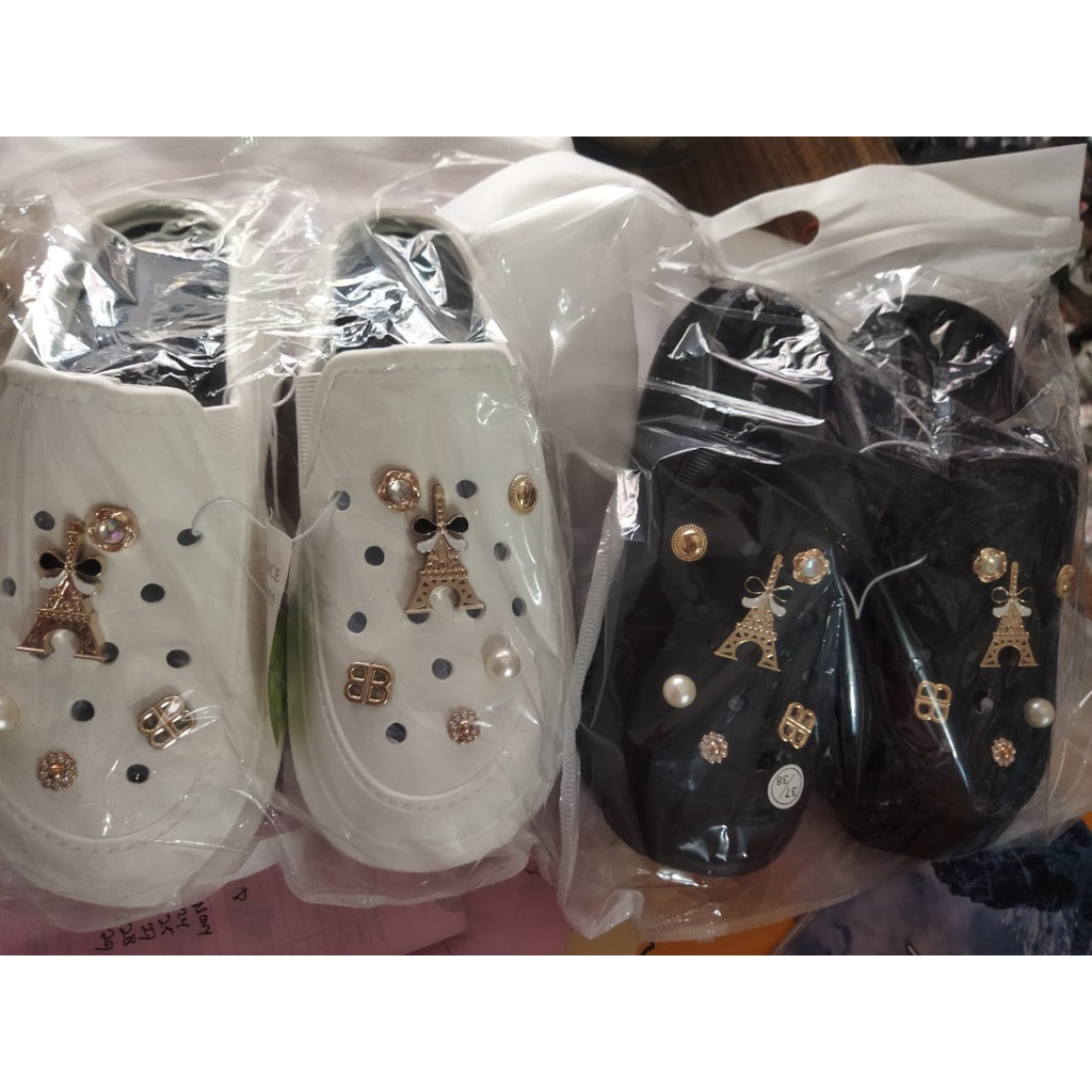 Sepatu sandal wanita baim import variasi jibbitz terbaru 8002-A1 / 8002-A2 (35-40) Sandal wanita korean style