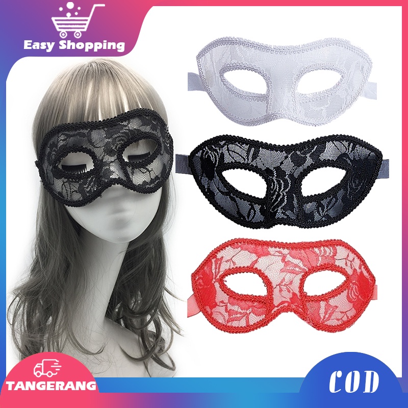 Topeng Pesta Sexy Mask Topeng Wanita Topeng Halloween Lace Eye Mask Party