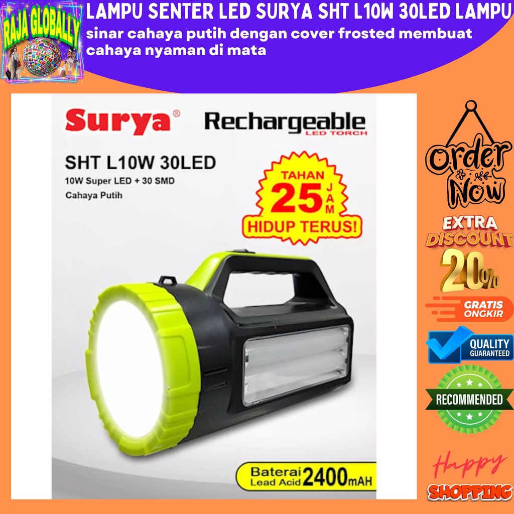 LAMPU SENTER LED SURYA SHT L10W 30LED LAMPU EMERGENCY 30LED SENTER 10w SENTER LED LAMPU SENTER LED E