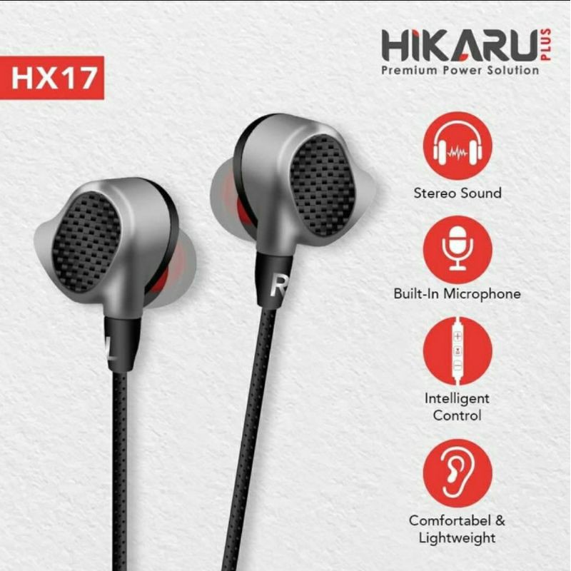 Hikaru Plus - HX17 Crystal Clear Stereo Earphones - Original