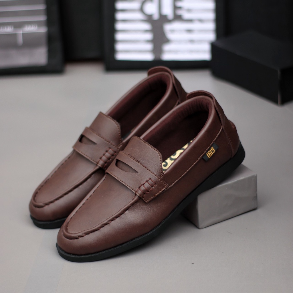 SEPATU PANTOPEL FORMAL PRIA KULIT ASLI ORIGINAL FASHION KERJA KANTOR TRANDY SLIP ON LOAFER PRIA KASUAL CASUAL KULIAH KONDANGAN