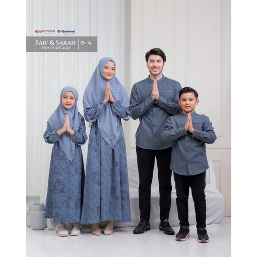 FAMILY SET 2023 BY YASMEERA & EL-RASHEED GAMIS SARAH & GAMIS SARAH ANAK & KOKO SAIF & KOKO SAIF ANAK
