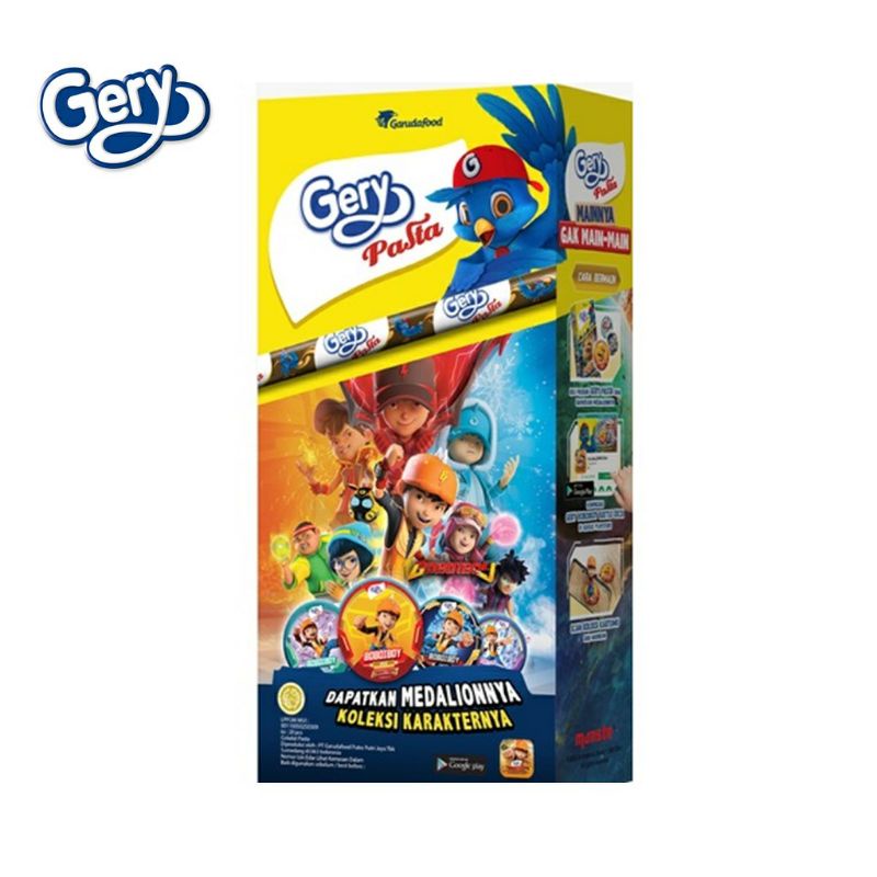 Gery pasta Cokelat Boboiboy 7 Gram 1 box isi 20 pcs