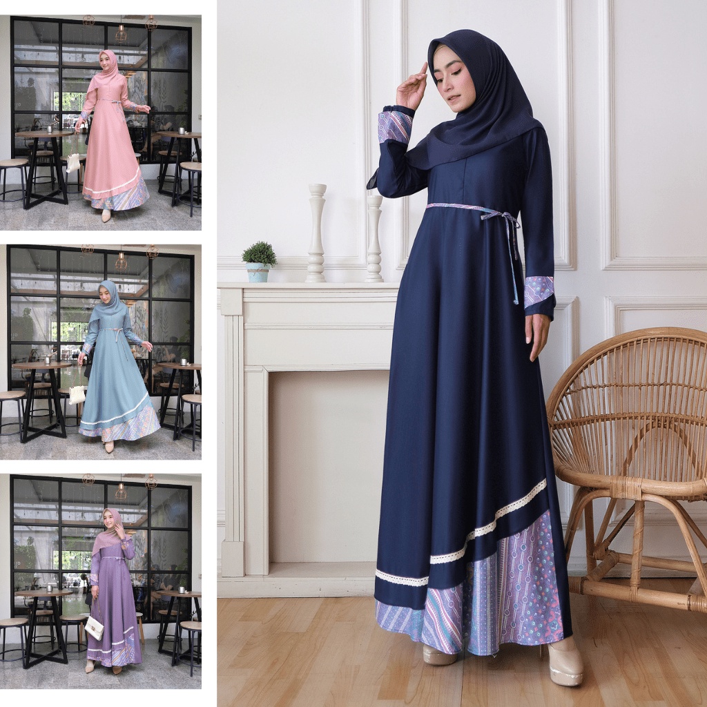 KUPNAD Gamis Premium bahan Katun Toyobo - Syakila Dress by KUPNAD super halus dan adem cocok untuk sehari-hari