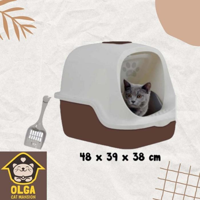 Tempat Pasir Kucing " CAT LITTER BOX OTOMATIS DOOR " Bak Pasir Kucing