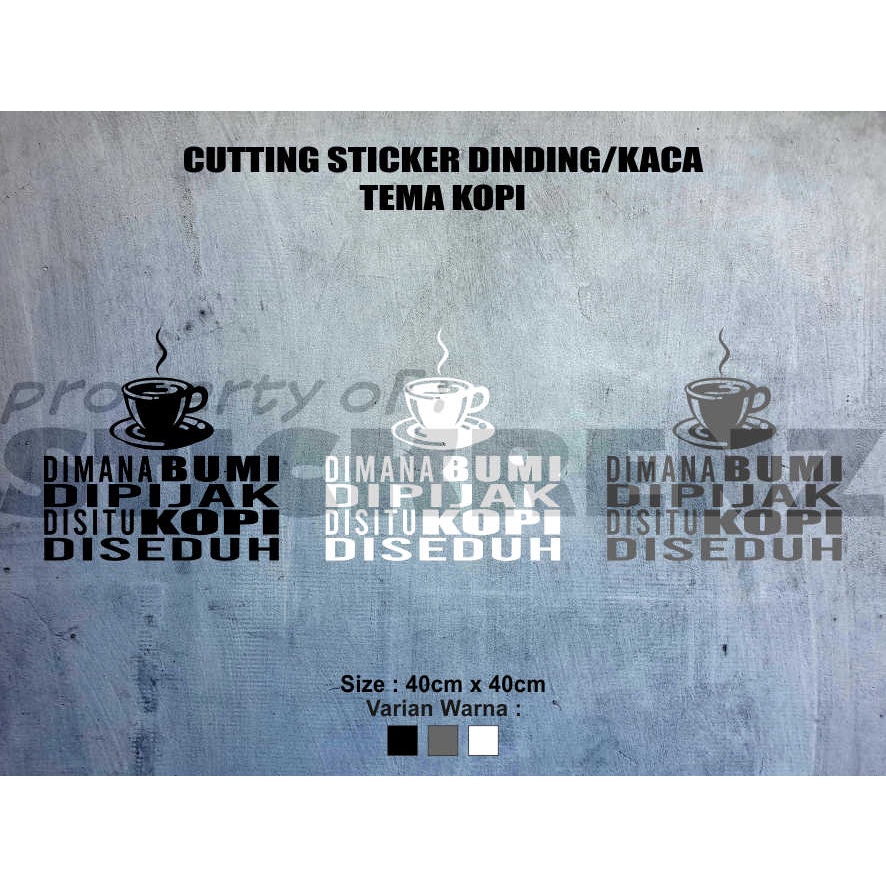 Cutting Sticker Hiasan Dinding Quotes Coffee/Kopi 01