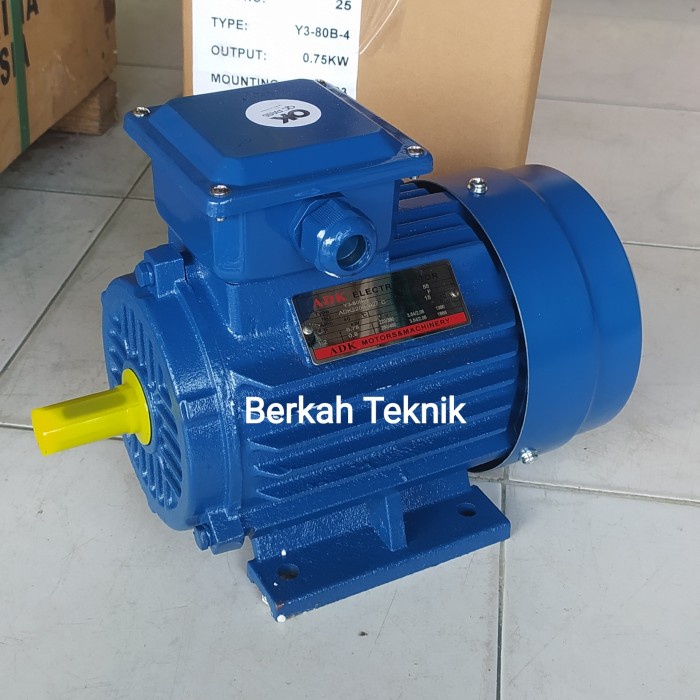 *:*:*:*:*] Dinamo Elektro Motor ADK 1 HP 3 Phase 1400 Rpm