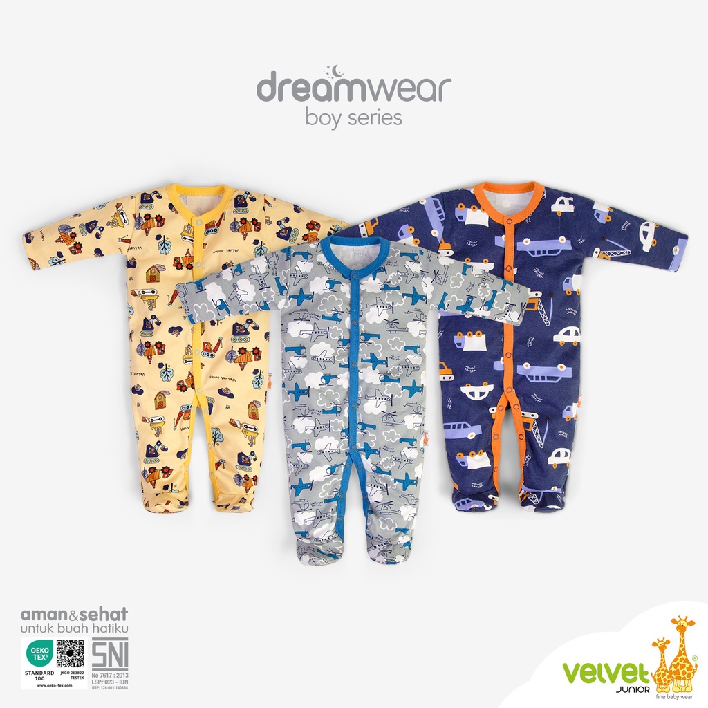 VELVET JUNIOR Dreamwear Sleepsuit BOY N GIRLS