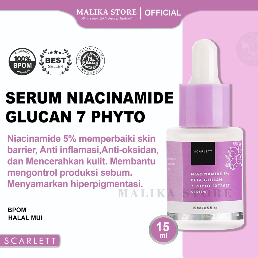 Scarlett Whitening Niacinamide Bright Skincare Acne Wajah Kulit Glow Brightening Skin Facial Paket A