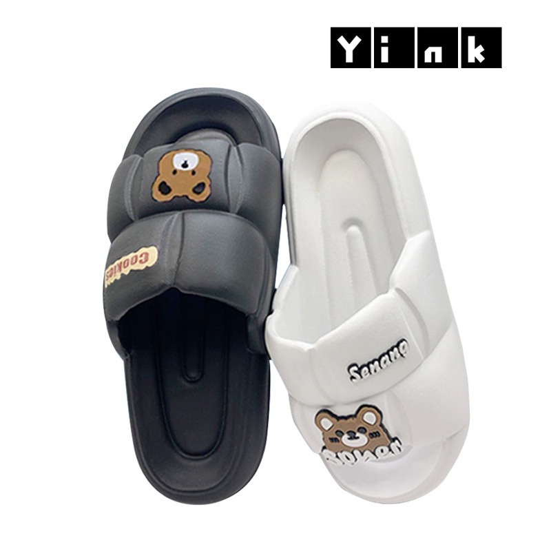 Yink Sandal Bear Jelly Wanita Import Sendal Wanita Terbaru 2022 Sepatu Sandal Wanita Korean Style Sandal Rumah Murah Elastic Empuk EVA-1