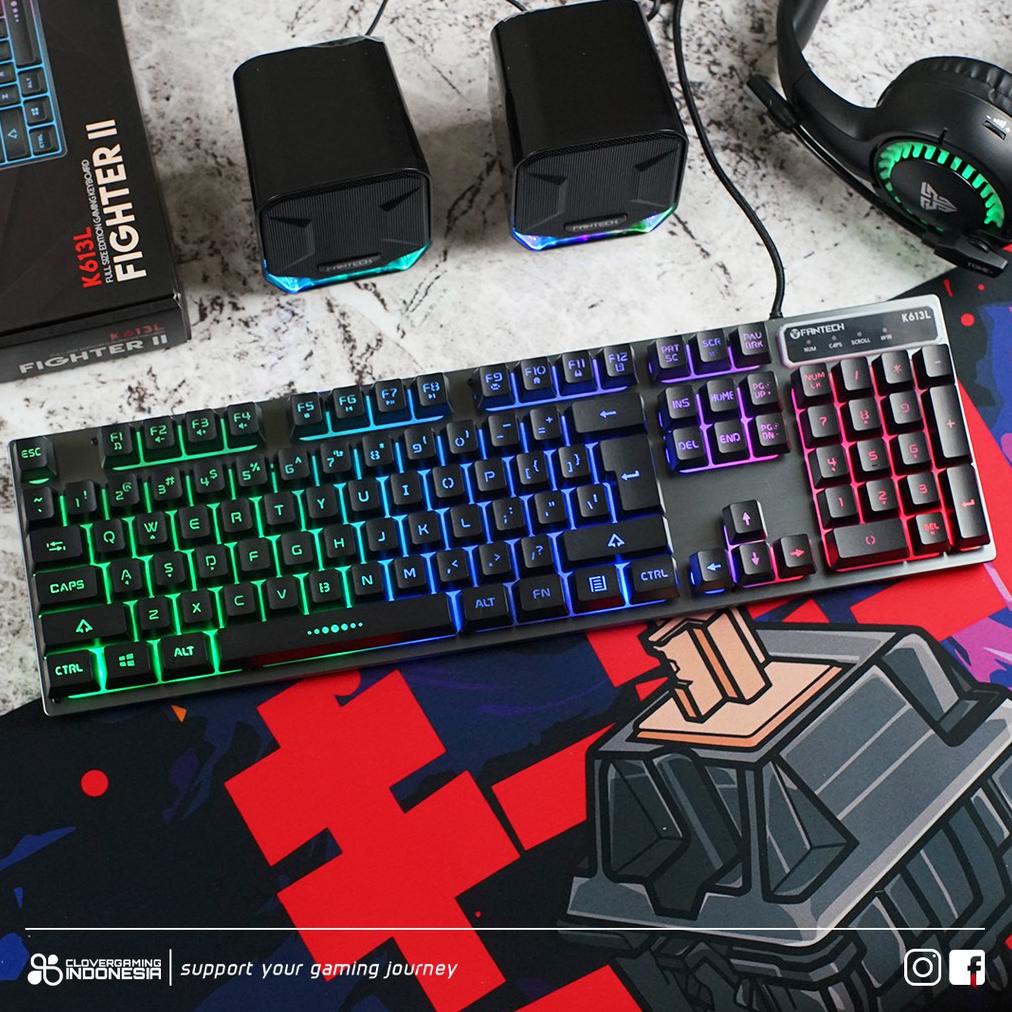 Fantech K613L Gaming Keyboard Fullsize Rainbow K 613L K613
