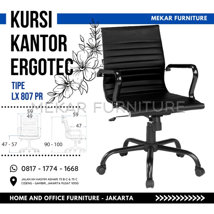 Terlaris Kursi Kantor Ergotec Lx 807 Pr - Mekar Furniture