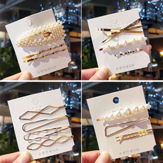 TJM JR158 Jepitan Rambut 4IN1 Bobby Pin Hairclip Hairpin Jepit Rambut Wanita Mutiara Style Korea