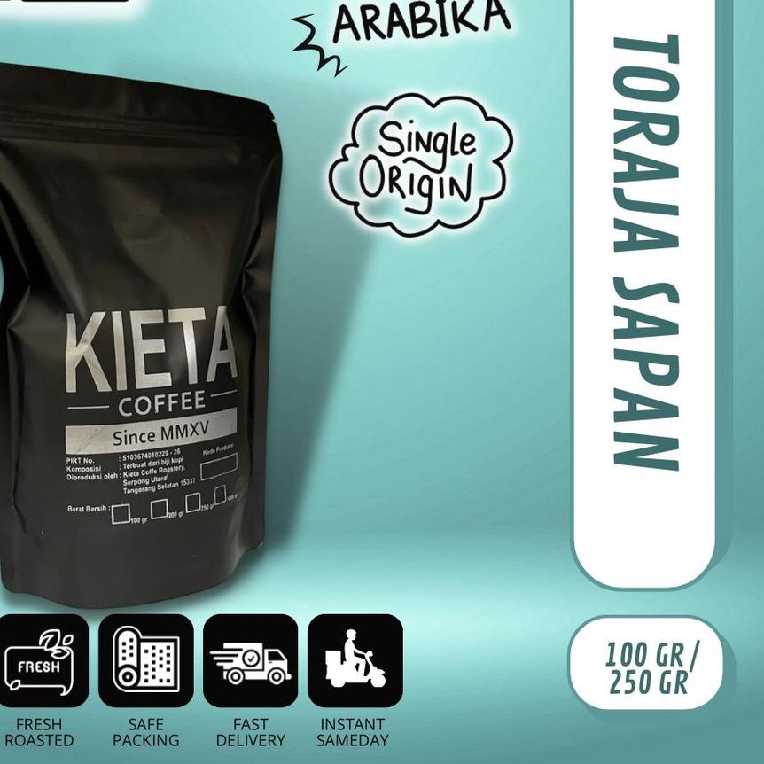 

♕ Biji Kopi Arabika Toraja Premium 250gr kieta coffee ◄