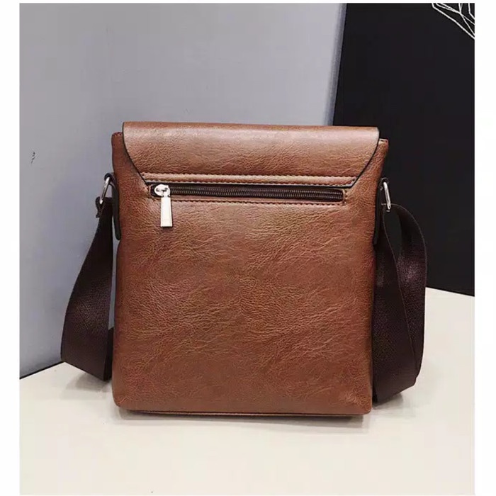 PROMO TAS SELEMPANG PRIA KULIT JEEP IMPORT/TAS SELEMPANG COWOK MURAH - COKELAT TERMURAH TERBARU TERL