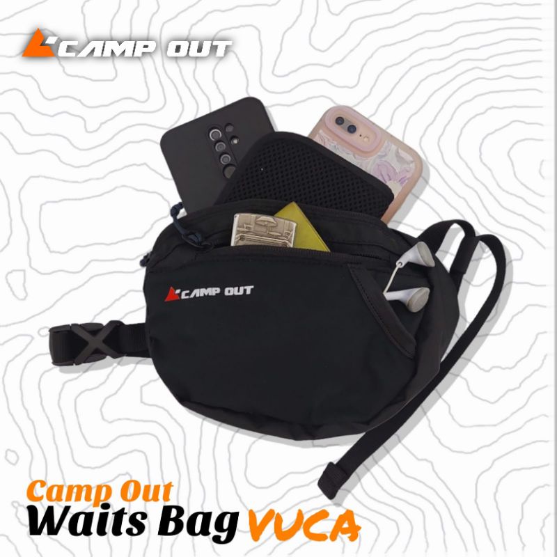 Camp Out Tas Pinggang - Waist Bag Pria Wanita - Sling Bag Outdoor Vuca