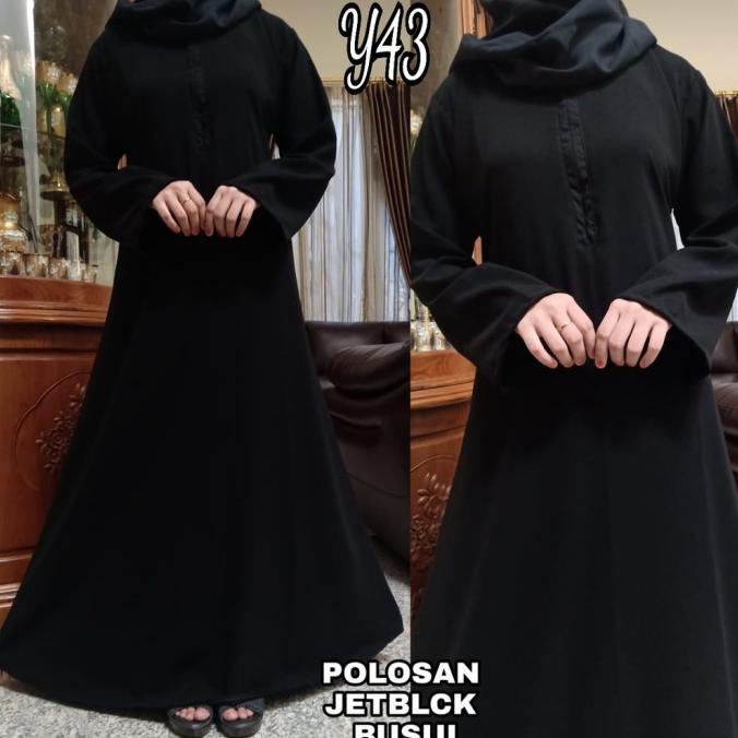 MURAH NEW Gamis Wanita ABAYA ARAB Hitam List Saudi BUSUI JETBLACK PREMIUM