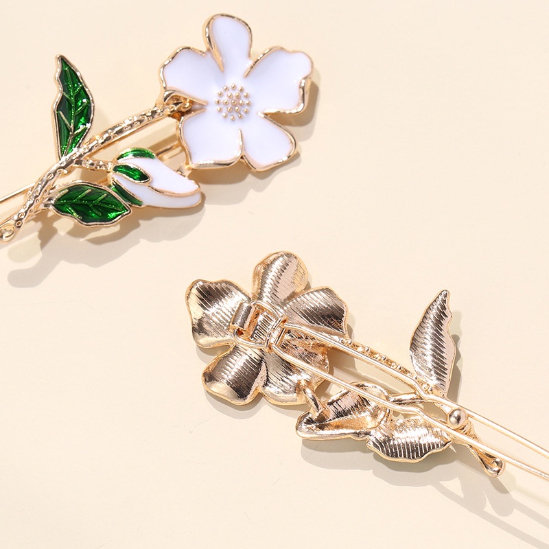 Gardenia Artistic Retro, Cream Hair Clip, Small Fresh Girl Bangs Hair Clip