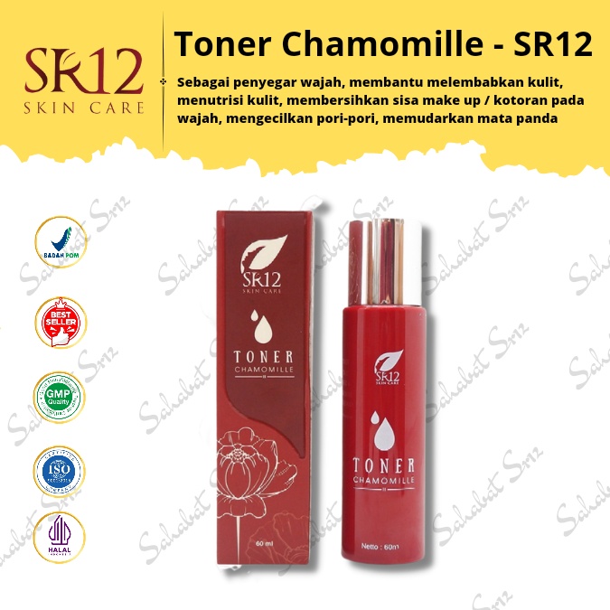 TONER PENGHILANG MATA PANDA / SR12 TONER CHAMOMILLE BPOM / PENYEGAR / MELEMBABKAN &amp; MENCERAHKAN