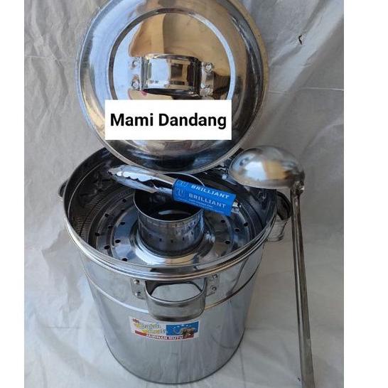 VIRAL Dandang bakso besar 30cm stainless/Almunium