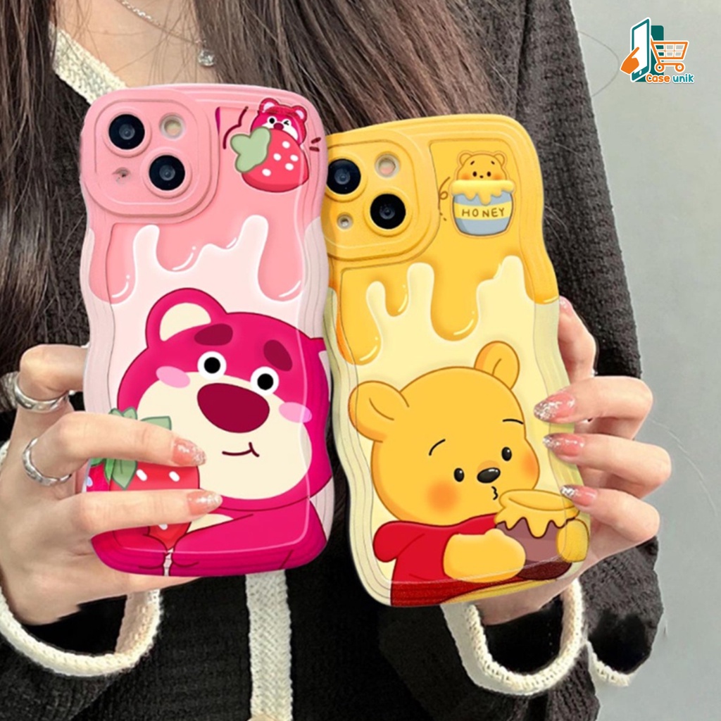 SS800 SOFTCASE SILIKON WAVY GELOMBANG POOH &amp; LOTSO FOR OPPO A58 A78 A3S A1K A5S A7 A12 F9 A11K A15 A15S A35 A16 A16S A17 A17K A36 A76 A37 NEO 9 A39 A57 A8 A31 A5 A9 A52 A92 A53 A33 2020 A57 2022 A77S CS5411