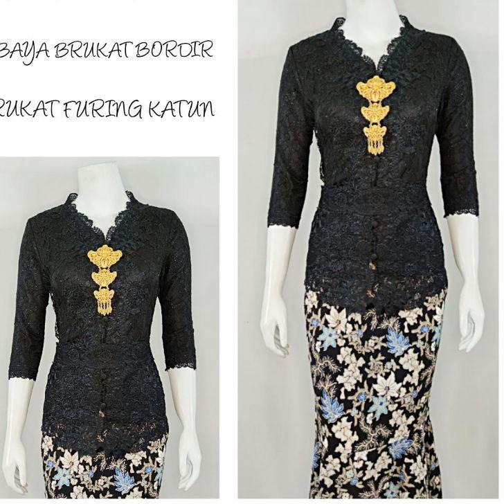 ➢ Indah KEBAYA BRUKAT BORDIR ENCIM MODERN LENGAN 7/8 Furing Katun KEBAYA WISUDA KEBAYA KATUN KEBAYA 