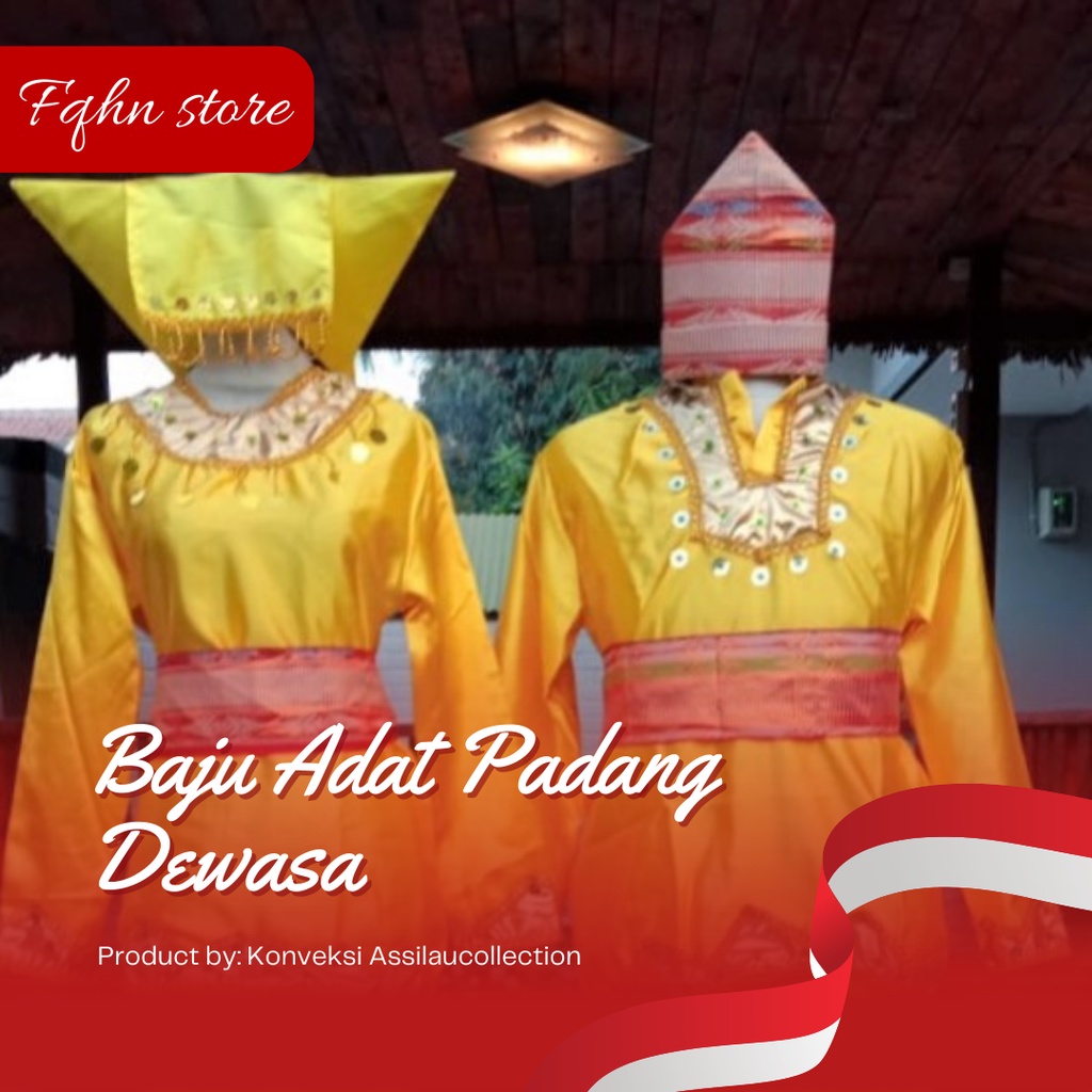 baju adat Sumatera Barat/Padang dewasa satuan (Laki/Cewek)