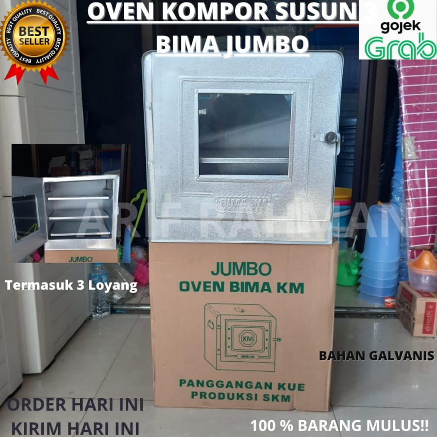 Oven Kompor Bima KM Jumbo / Oven Tangkring 3 Susun Bima KM Jumbo KHUSUS GOSEND GRAB