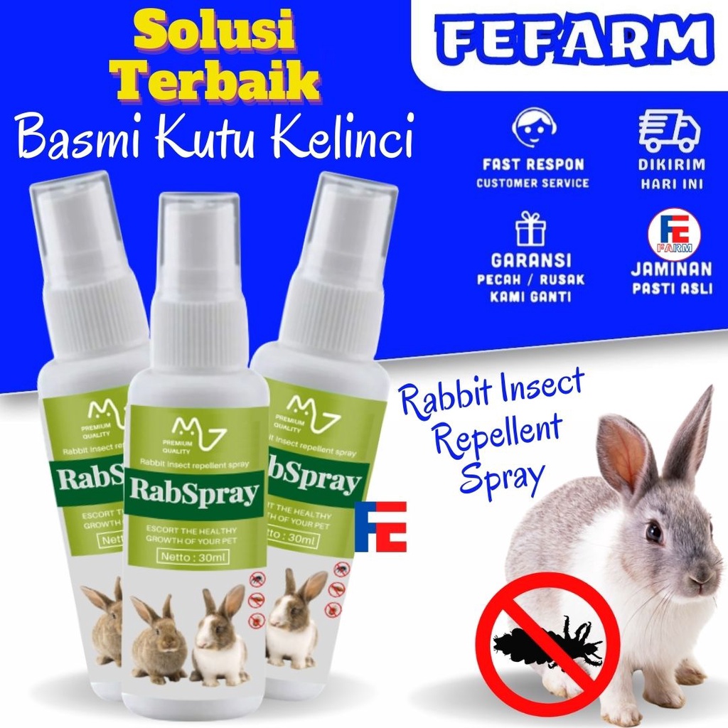 Semprotan Pengusir Kutu Anti Kutu Rat Repellent Obat Pembasmi Kutu Kelinci Rabbit FEFARM
